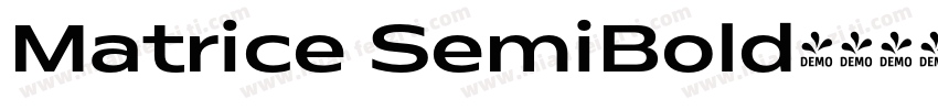 Matrice SemiBold字体转换